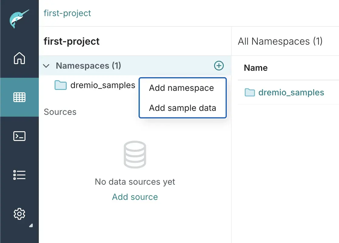 Adding a new namespace